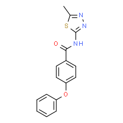 ChemSpider 2D Image | N-(5-Methyl-1,3,4-thiadiazol-2-yl)-4-phenoxybenzamide | C16H13N3O2S