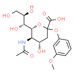 ChemSpider 2D Image | N-Acetyl-2-O-(3-methoxyphenyl)neuraminic acid | C18H25NO10