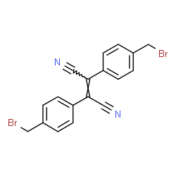 ChemSpider 2D Image | 2,3-Bis[4-(bromomethyl)phenyl]-2-butenedinitrile | C18H12Br2N2