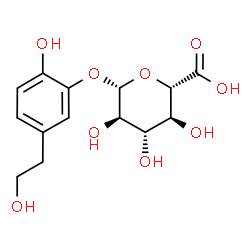 ChemSpider 2D Image | 2-Hydroxy-5-(2-hydroxyethyl)phenyl beta-D-glucopyranosiduronic acid | C14H18O9