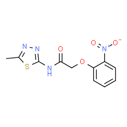 ChemSpider 2D Image | N-(5-Methyl-1,3,4-thiadiazol-2-yl)-2-(2-nitrophenoxy)acetamide | C11H10N4O4S