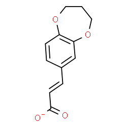 ChemSpider 2D Image | (2E)-3-(3,4-Dihydro-2H-1,5-benzodioxepin-7-yl)acrylate | C12H11O4