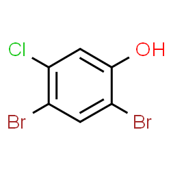 ChemSpider 2D Image | 2,4-Dibromo-5-chlorophenol | C6H3Br2ClO