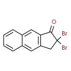 ChemSpider 2D Image | 2,2-Dibromo-2,3-dihydro-1H-cyclopenta[b]naphthalen-1-one | C13H8Br2O