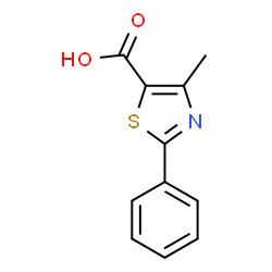 ChemSpider 2D Image | 4-methyl-2-phenylthiazole-5-carboxylic acid | C11H9NO2S