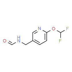 ChemSpider 2D Image | N-[[6-(Difluoromethoxy)-3-pyridinyl]methyl]formamide | C8H8F2N2O2