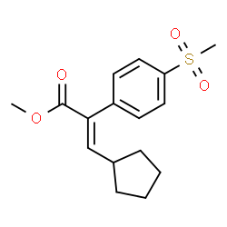 ChemSpider 2D Image | Methyl (2E)-3-cyclopentyl-2-[4-(methylsulfonyl)phenyl]acrylate | C16H20O4S