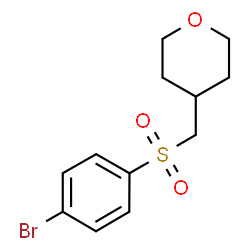 ChemSpider 2D Image | 4-{[(4-Bromophenyl)sulfonyl]methyl}tetrahydro-2H-pyran | C12H15BrO3S