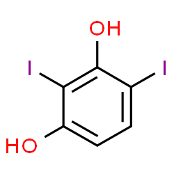 ChemSpider 2D Image | 2,4-Diiodo-1,3-benzenediol | C6H4I2O2