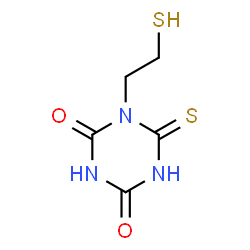 ChemSpider 2D Image | 1-(2-Sulfanylethyl)-6-thioxo-1,3,5-triazinane-2,4-dione | C5H7N3O2S2
