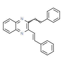 ChemSpider 2D Image | 2,3-Bis[(E)-2-phenylvinyl]quinoxaline | C24H18N2