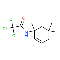ChemSpider 2D Image | 2,2,2-Trichloro-N-(1,5,5-trimethyl-2-cyclohexen-1-yl)acetamide | C11H16Cl3NO