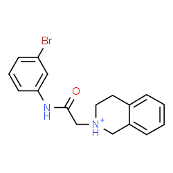 ChemSpider 2D Image | 2-{2-[(3-Bromophenyl)amino]-2-oxoethyl}-1,2,3,4-tetrahydroisoquinolinium | C17H18BrN2O