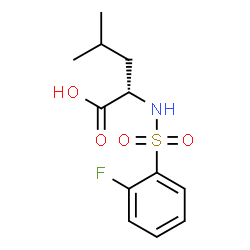 ChemSpider 2D Image | N-[(2-Fluorophenyl)sulfonyl]-L-leucine | C12H16FNO4S