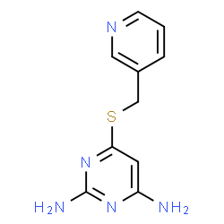ChemSpider 2D Image | 6-[(3-Pyridinylmethyl)sulfanyl]-2,4-pyrimidinediamine | C10H11N5S