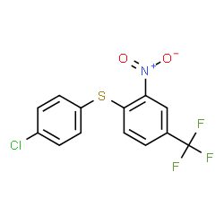ChemSpider 2D Image | 4-Chlorophenyl 2-nitro-4-(trifluoromethyl)phenyl sulfide | C13H7ClF3NO2S