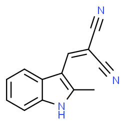 ChemSpider 2D Image | [(2-Methyl-1H-indol-3-yl)methylene]malononitrile | C13H9N3