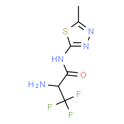 ChemSpider 2D Image | 3,3,3-Trifluoro-N-(5-methyl-1,3,4-thiadiazol-2-yl)alaninamide | C6H7F3N4OS