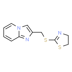 ChemSpider 2D Image | 2-[(4,5-Dihydro-1,3-thiazol-2-ylsulfanyl)methyl]imidazo[1,2-a]pyridine | C11H11N3S2