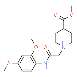ChemSpider 2D Image | 1-{2-[(2,4-Dimethoxyphenyl)amino]-2-oxoethyl}-4-(methoxycarbonyl)piperidinium | C17H25N2O5