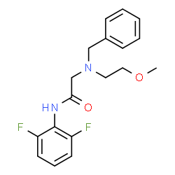 ChemSpider 2D Image | N~2~-Benzyl-N-(2,6-difluorophenyl)-N~2~-(2-methoxyethyl)glycinamide | C18H20F2N2O2