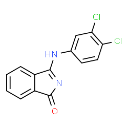 ChemSpider 2D Image | 3-[(3,4-Dichlorophenyl)amino]-1H-isoindol-1-one | C14H8Cl2N2O