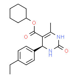 ChemSpider 2D Image | Cyclohexyl (4S)-4-(4-ethylphenyl)-6-methyl-2-oxo-1,2,3,4-tetrahydro-5-pyrimidinecarboxylate | C20H26N2O3