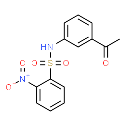 ChemSpider 2D Image | N-(3-Acetylphenyl)-2-nitrobenzenesulfonamide | C14H12N2O5S