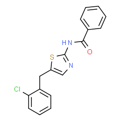 ChemSpider 2D Image | N-[5-(2-Chlorobenzyl)-1,3-thiazol-2-yl]benzamide | C17H13ClN2OS