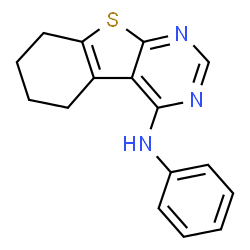 ChemSpider 2D Image | N-Phenyl-5,6,7,8-tetrahydro[1]benzothieno[2,3-d]pyrimidin-4-amine | C16H15N3S