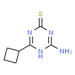 ChemSpider 2D Image | 4-Amino-6-cyclobutyl-1,3,5-triazine-2(5H)-thione | C7H10N4S