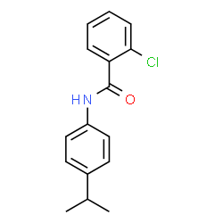 ChemSpider 2D Image | 2-Chloro-N-(4-isopropylphenyl)benzamide | C16H16ClNO