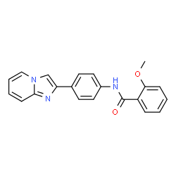ChemSpider 2D Image | N-(4-{imidazo[1,2-a]pyridin-2-yl}phenyl)-2-methoxybenzamide | C21H17N3O2