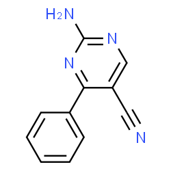 ChemSpider 2D Image | 2-Amino-4-phenyl-5-pyrimidinecarbonitrile | C11H8N4
