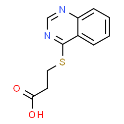 ChemSpider 2D Image | 3-(Quinazolin-4-ylthio)propanoic acid | C11H10N2O2S