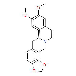 ChemSpider 2D Image | (6aS)-8,9-Dimethoxy-6,11,12,14-tetrahydro-6aH-[1,3]dioxolo[4,5-h]isoquinolino[2,1-b]isoquinoline | C20H21NO4