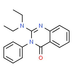 ChemSpider 2D Image | 2-(Diethylamino)-3-phenyl-4(3H)-quinazolinone | C18H19N3O
