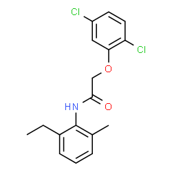 ChemSpider 2D Image | 2-(2,5-Dichlorophenoxy)-N-(2-ethyl-6-methylphenyl)acetamide | C17H17Cl2NO2