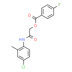 ChemSpider 2D Image | 2-[(4-Chloro-2-methylphenyl)amino]-2-oxoethyl 4-fluorobenzoate | C16H13ClFNO3