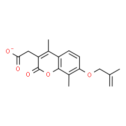 ChemSpider 2D Image | {4,8-Dimethyl-7-[(2-methyl-2-propen-1-yl)oxy]-2-oxo-2H-chromen-3-yl}acetate | C17H17O5
