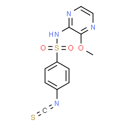 ChemSpider 2D Image | 4-Isothiocyanato-N-(3-methoxy-2-pyrazinyl)benzenesulfonamide | C12H10N4O3S2