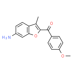 ChemSpider 2D Image | (6-Amino-3-methyl-1-benzofuran-2-yl)(4-methoxyphenyl)methanone | C17H15NO3