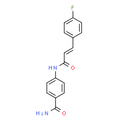 ChemSpider 2D Image | 4-{[(2E)-3-(4-Fluorophenyl)-2-propenoyl]amino}benzamide | C16H13FN2O2
