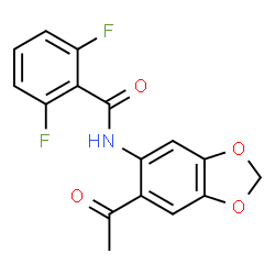 ChemSpider 2D Image | N-(6-Acetyl-1,3-benzodioxol-5-yl)-2,6-difluorobenzamide | C16H11F2NO4