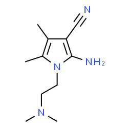 ChemSpider 2D Image | 2-Amino-1-[2-(dimethylamino)ethyl]-4,5-dimethyl-1H-pyrrole-3-carbonitrile | C11H18N4