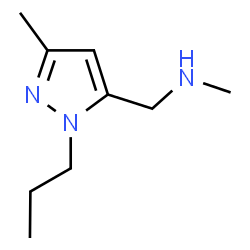 ChemSpider 2D Image | METHYL[(5-METHYL-2-PROPYLPYRAZOL-3-YL)METHYL]AMINE | C9H17N3