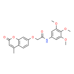 ChemSpider 2D Image | 2-[(4-Methyl-2-oxo-2H-chromen-7-yl)oxy]-N-(3,4,5-trimethoxyphenyl)acetamide | C21H21NO7