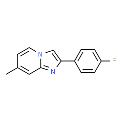 ChemSpider 2D Image | 2-(4-Fluorophenyl)-7-methylimidazo[1,2-a]pyridine | C14H11FN2