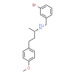 ChemSpider 2D Image | (2S)-N-(3-Bromobenzyl)-4-(4-methoxyphenyl)-2-butanaminium | C18H23BrNO