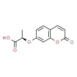 ChemSpider 2D Image | (2R)-2-[(2-Oxo-2H-chromen-7-yl)oxy]propanoic acid | C12H10O5